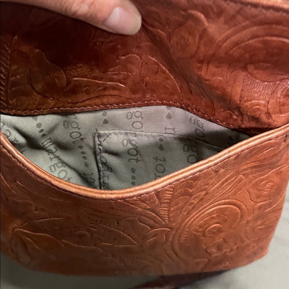 Margot Anthro Embossed Leather Floral Crossbody - Picture 5 of 6